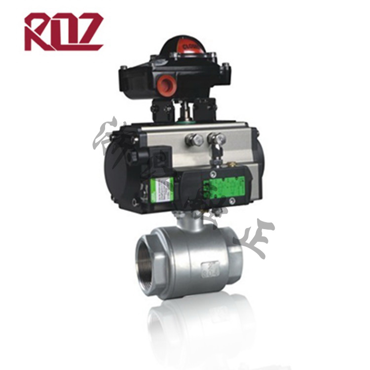 Pneumatic one-piece ball valve