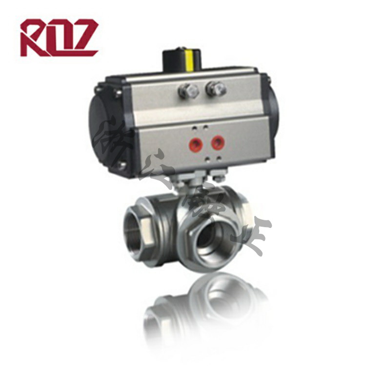 Pneumatic tee wire buckle ball valve